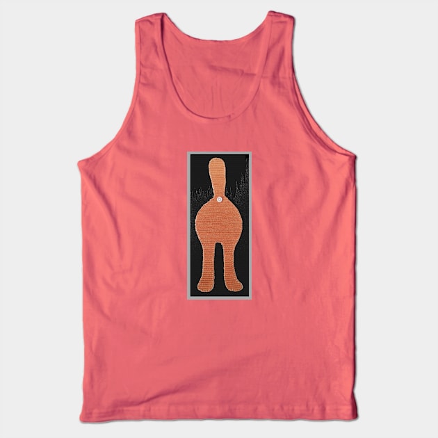 Excerpt from 3 Cat Butts #2-Orange Cat Tank Top by ErinBrieArt